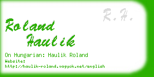 roland haulik business card